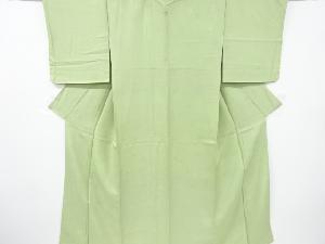 菊模様織り出し一つ紋色無地着物